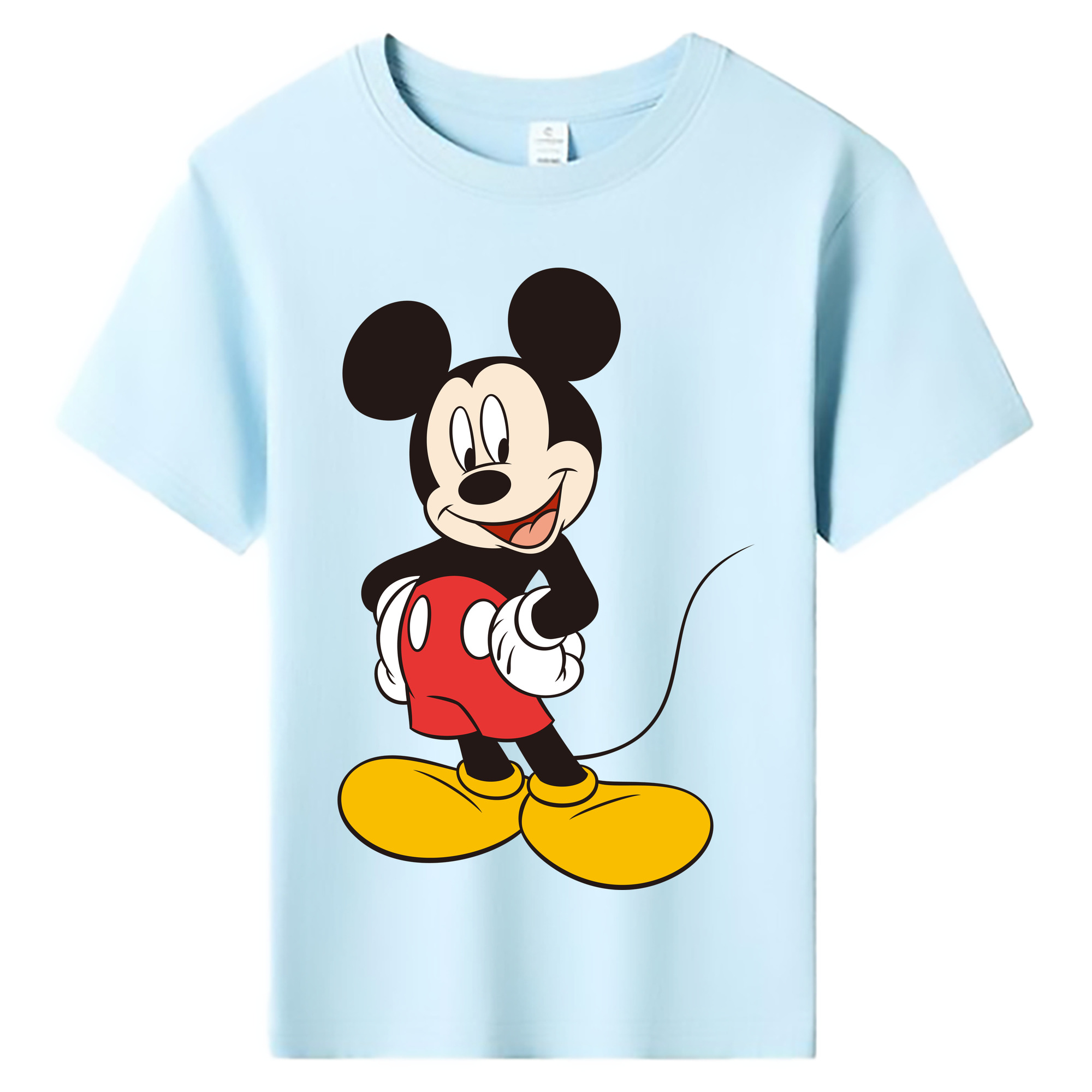 ミッキーマウス Mickey Mouse 綿100％キッズTシャツ（フロントプリント）